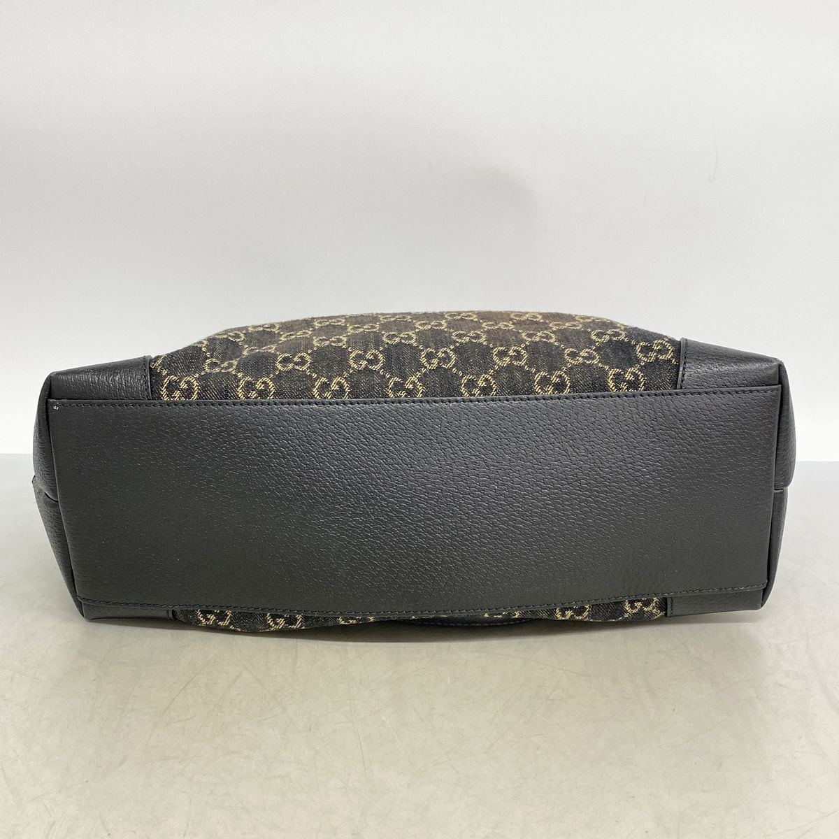 Gucci Tote Bag GG Marmont Denim Navy Gold — view 3