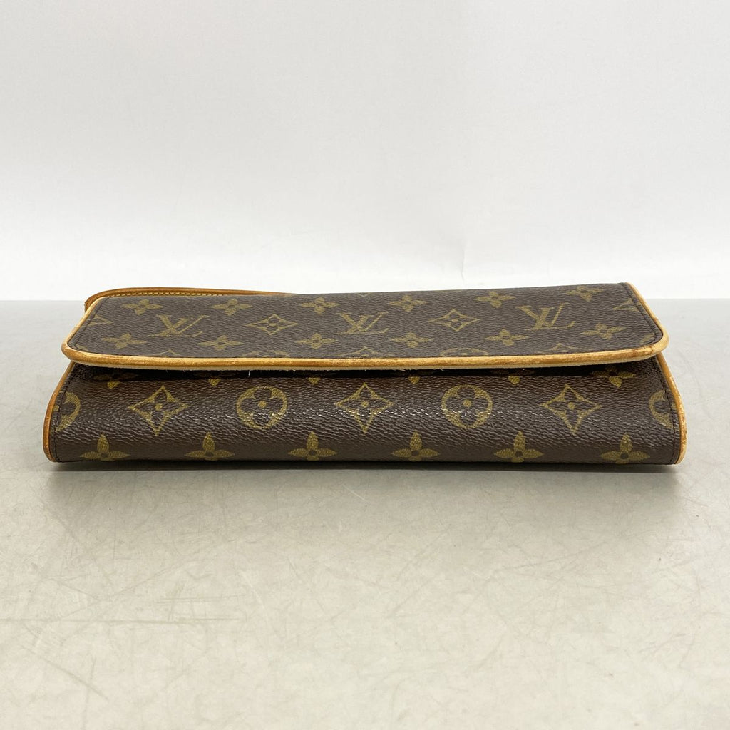 Louis Vuitton Shoulder Bag Monogram Pochette Twin GM Brown — view 3