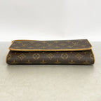Louis Vuitton Shoulder Bag Monogram Pochette Twin GM Brown — view 3