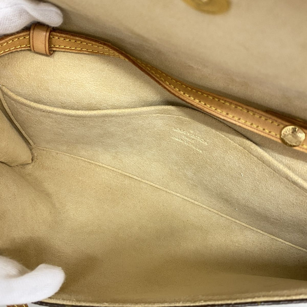 Louis Vuitton Shoulder Bag Monogram Pochette Twin GM Brown — view 4