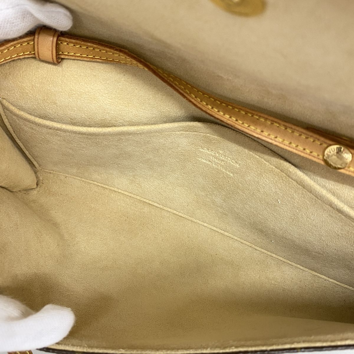Louis Vuitton Shoulder Bag Monogram Pochette Twin GM Brown — view 4
