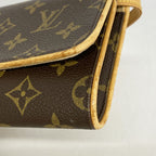 Louis Vuitton Shoulder Bag Monogram Pochette Twin GM Brown — view 6