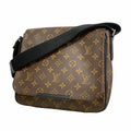 Louis Vuitton Shoulder Bag Monogram Macassar District PM Brown