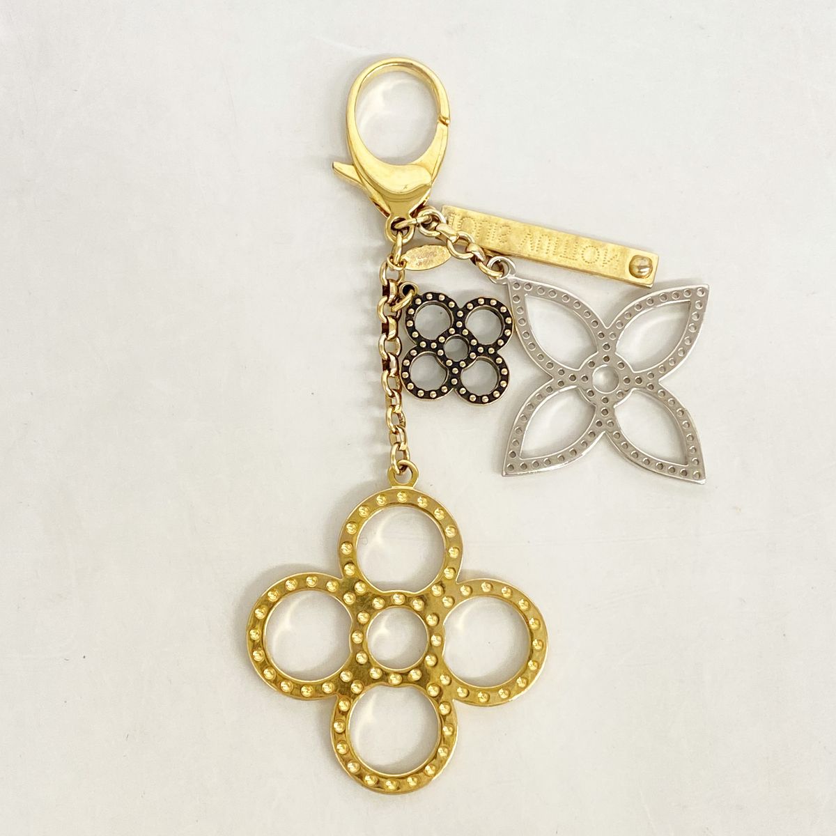 Louis Vuitton Key Holder Charm Bijou Sac Page Gold Silver — view 7