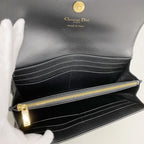 Dior Wallet Cannage Leather Black Gold — view 3