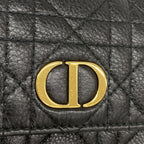 Dior Wallet Cannage Leather Black Gold — view 7
