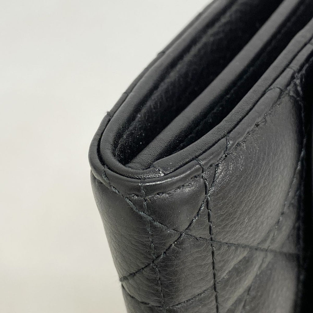 Dior Wallet Cannage Leather Black Gold — view 5