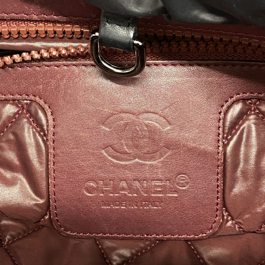 Chanel Tote Bag Coco Cocoon Nylon Black Silver — view 5