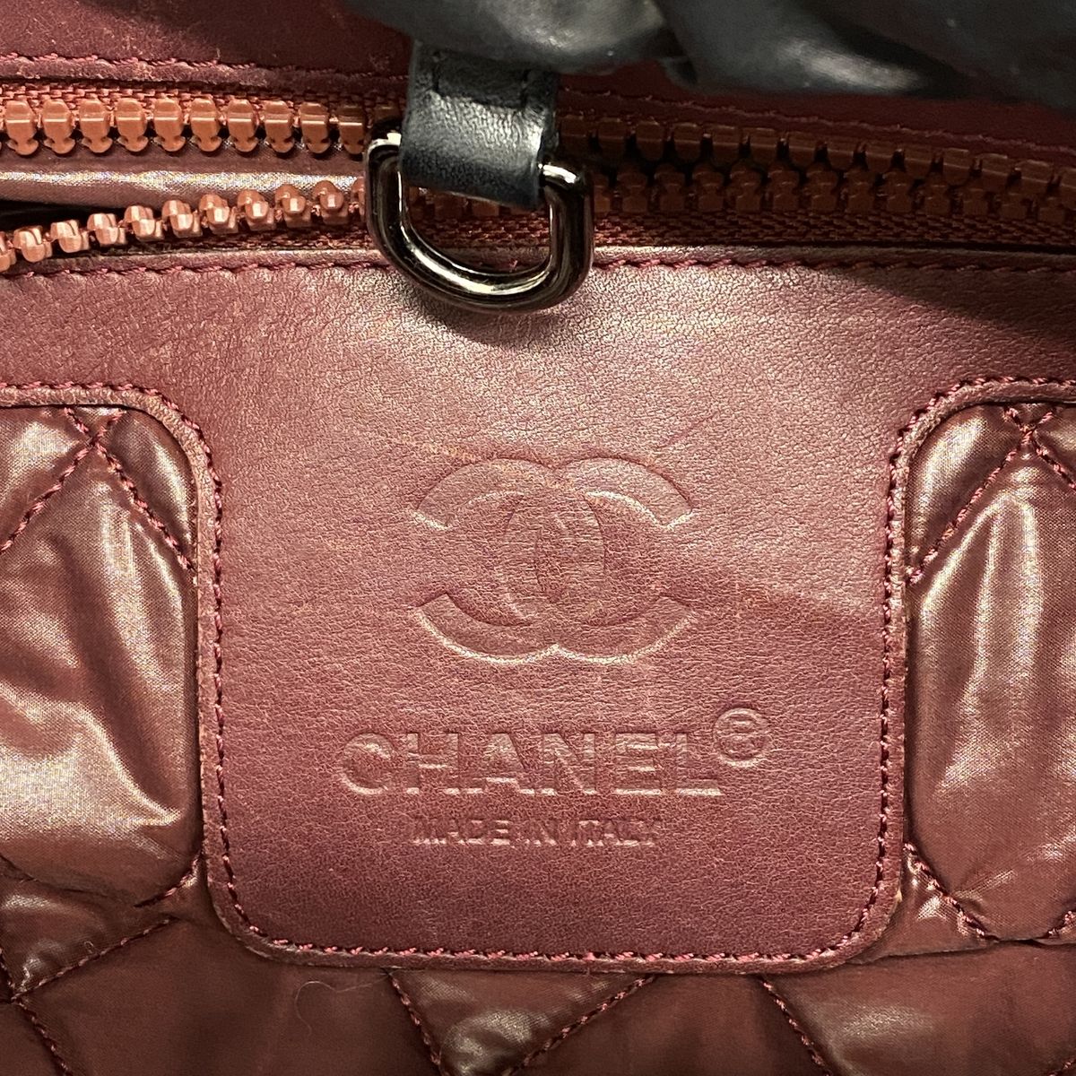 Chanel Tote Bag Coco Cocoon Nylon Black Silver — view 5