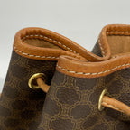 Celine Shoulder Bag Macadam Brown Gold — view 8