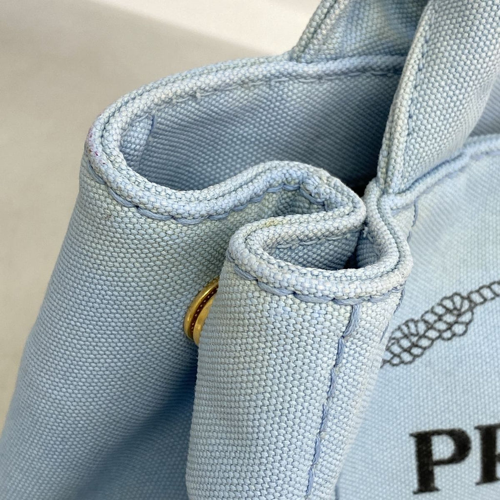 Prada Tote Bag Canapa Canvas Gold 2-Way — view 8