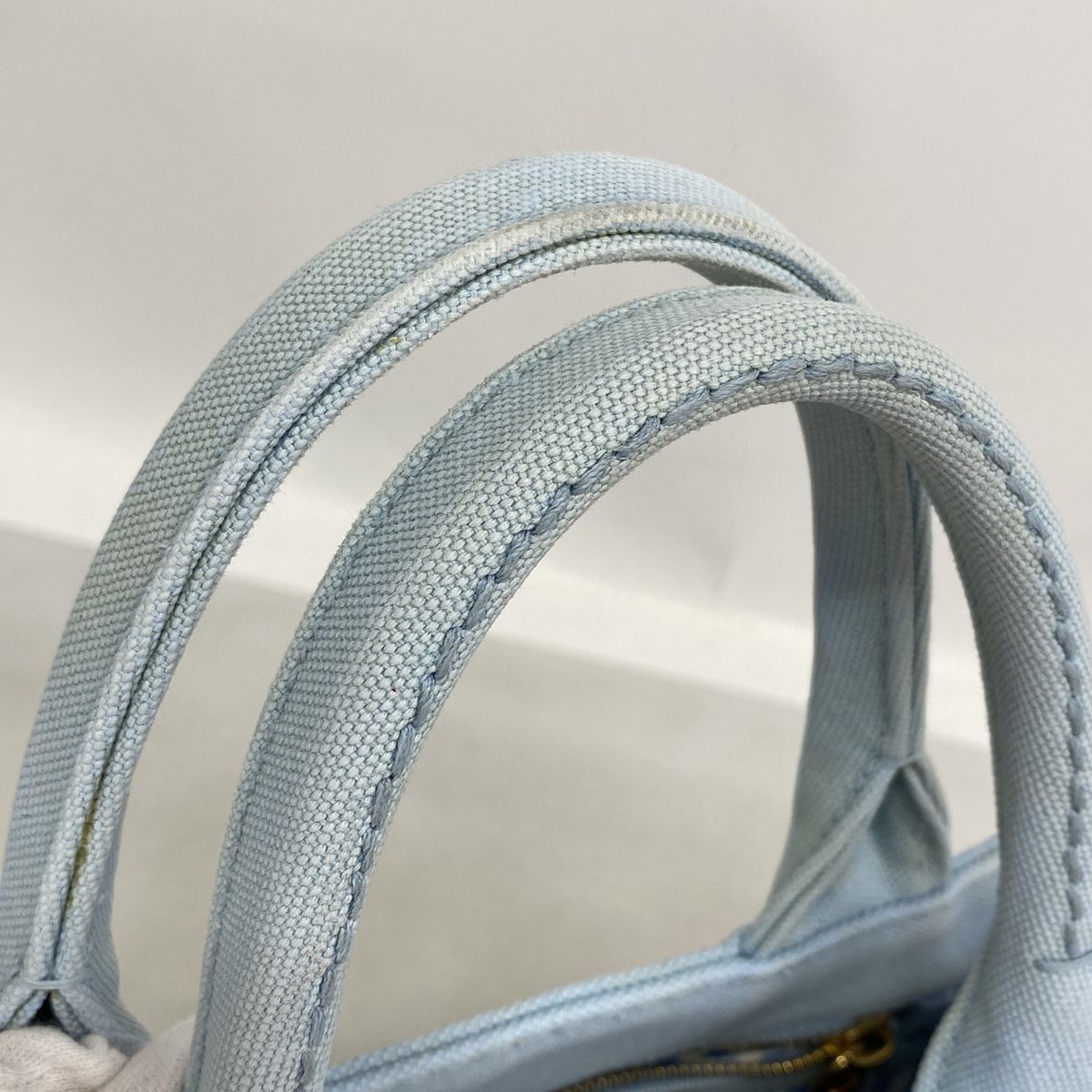 Prada Tote Bag Canapa Canvas Gold 2-Way — view 7