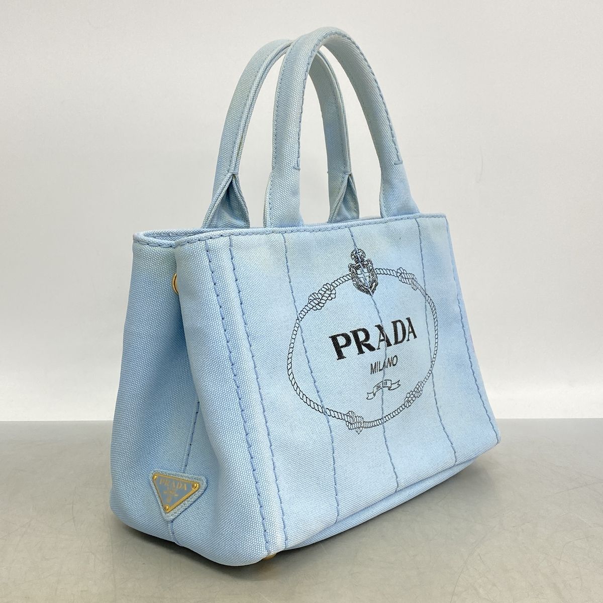 Prada Tote Bag Canapa Canvas Gold 2-Way — view 2