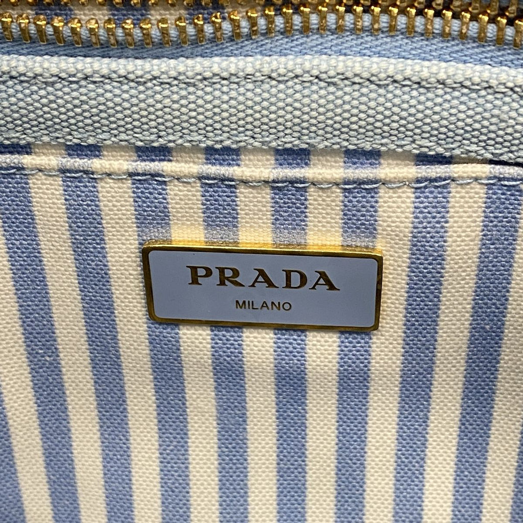 Prada Tote Bag Canapa Canvas Gold 2-Way — view 5