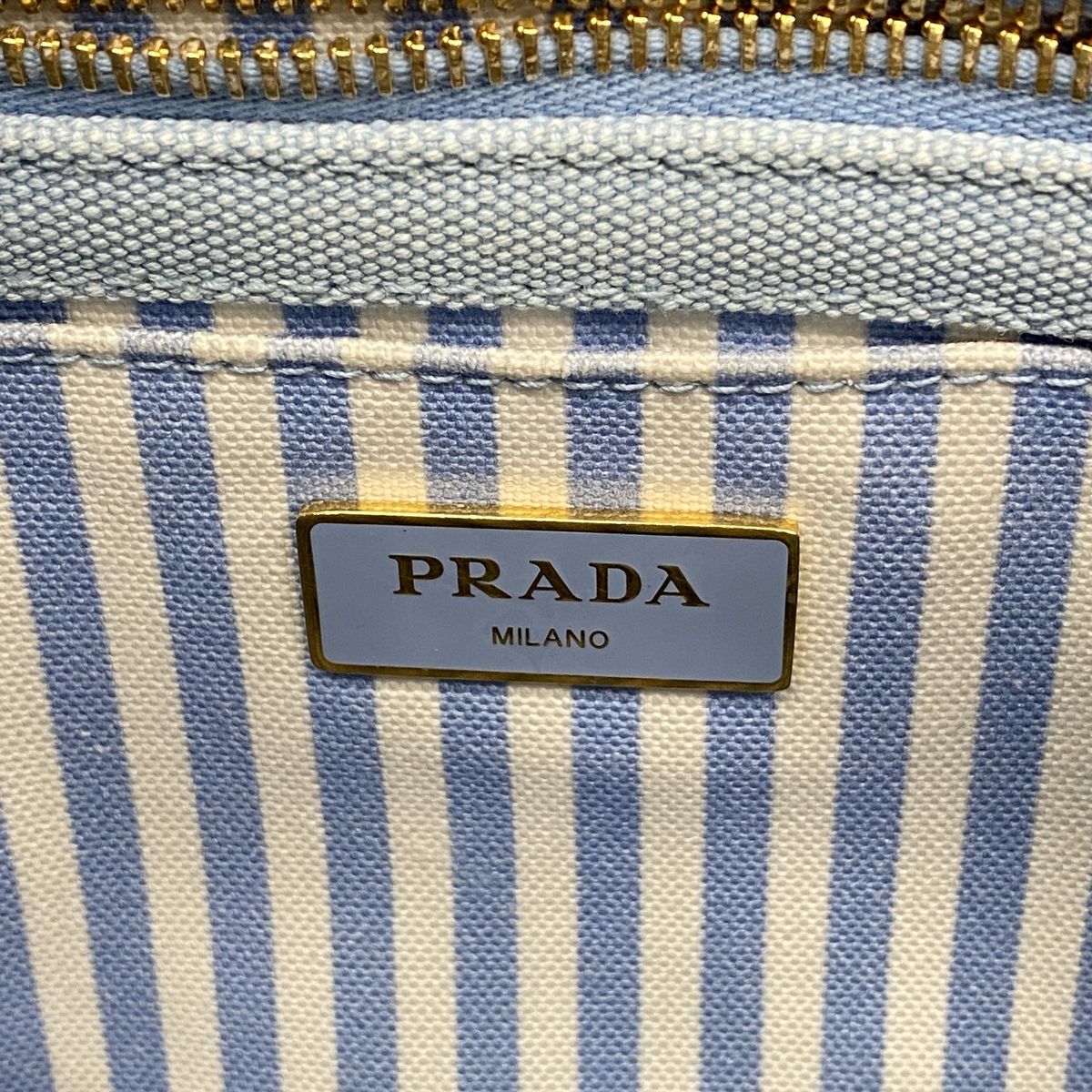 Prada Tote Bag Canapa Canvas Gold 2-Way — view 5