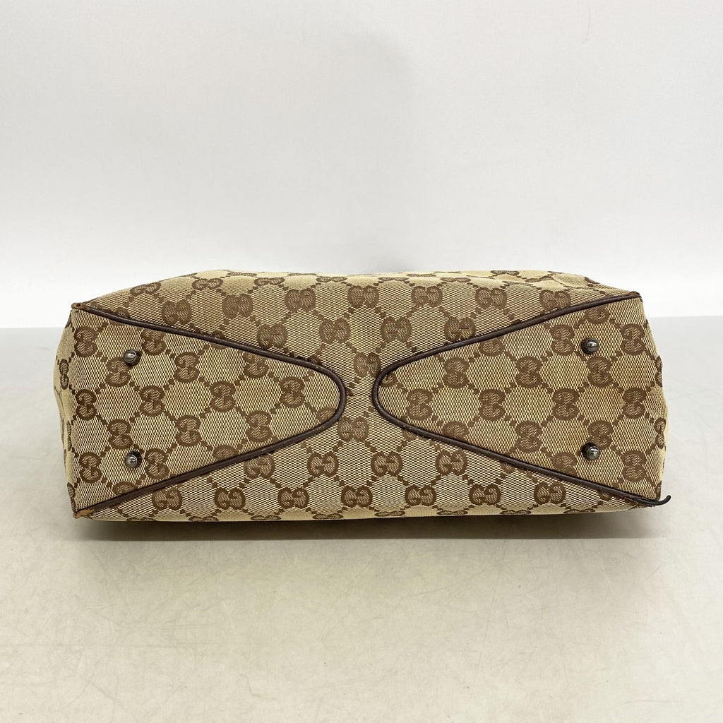 Gucci Handbag GG Canvas Beige Brown Silver — view 3