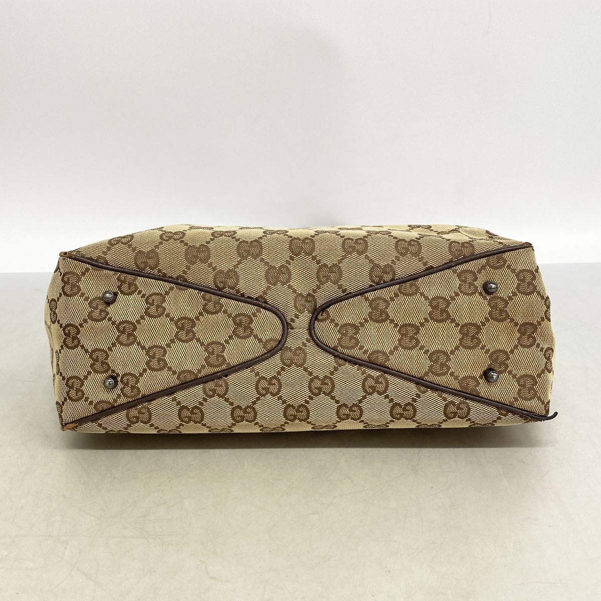 Gucci Handbag GG Canvas Beige Brown Silver — view 3