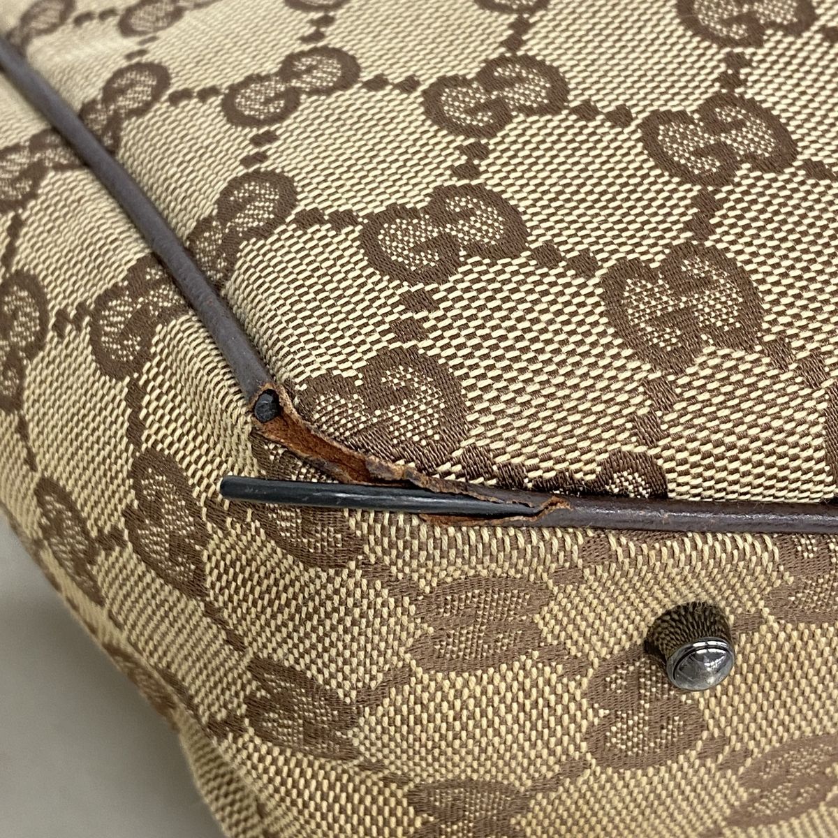 Gucci Handbag GG Canvas Beige Brown Silver — view 6