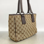 Gucci Handbag GG Canvas Beige Brown Silver — view 2