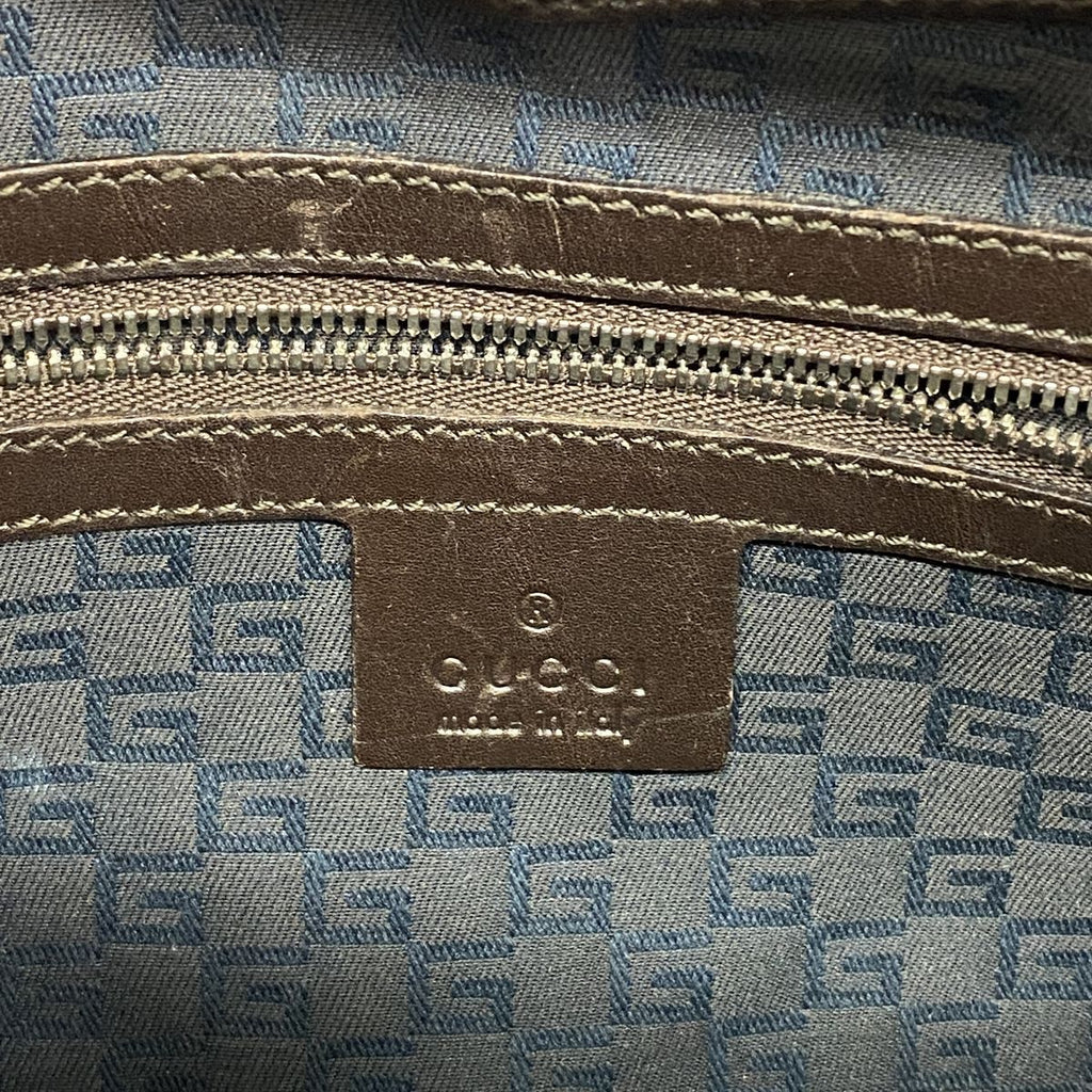 Gucci Shoulder Bag Sherry Line Interlocking G Canvas Beige Brown Silver — view 5