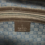 Gucci Shoulder Bag Sherry Line Interlocking G Canvas Beige Brown Silver — view 5