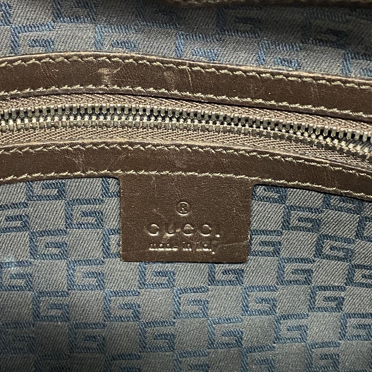 Gucci Shoulder Bag Sherry Line Interlocking G Canvas Beige Brown Silver — view 5