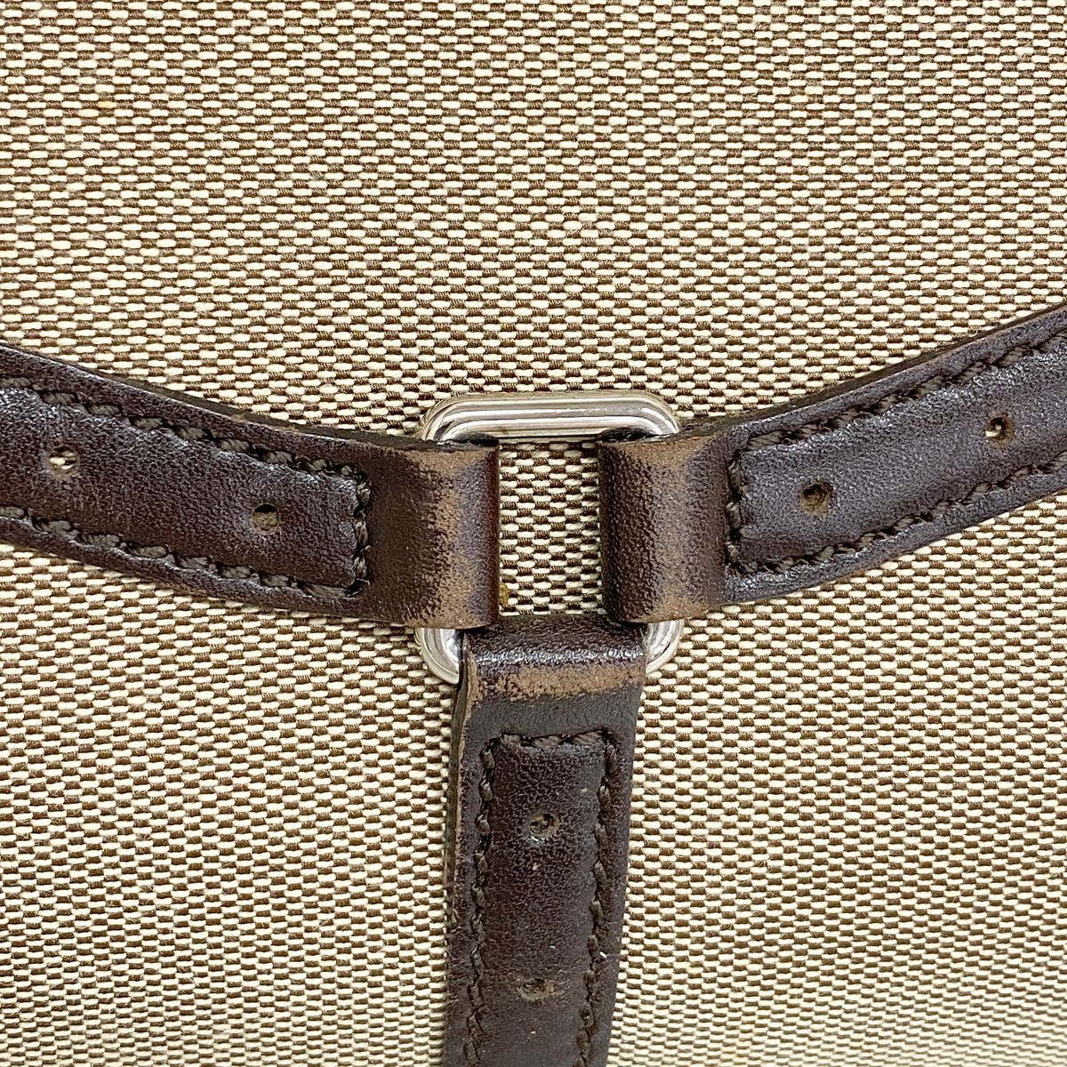 Gucci Shoulder Bag Sherry Line Interlocking G Canvas Beige Brown Silver — view 7