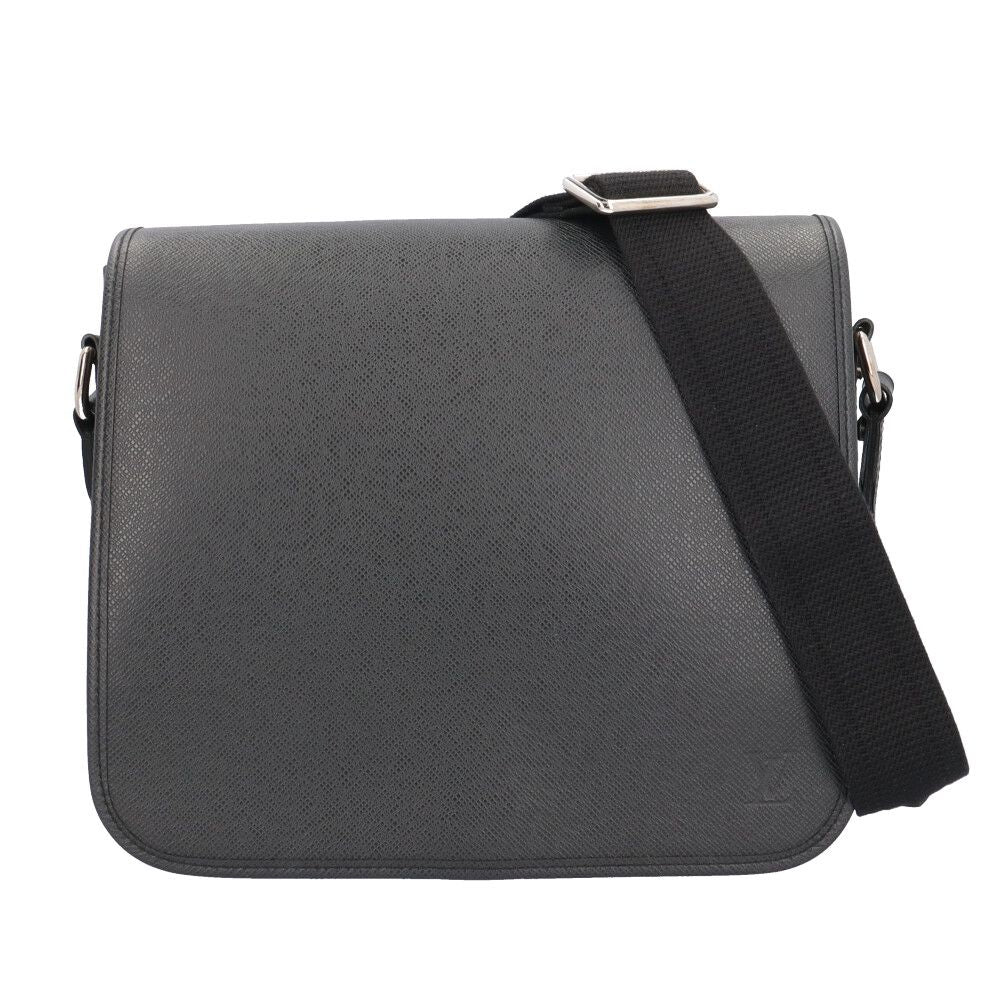 Louis Vuitton Andrey Taiga Shoulder Bag Leather Black