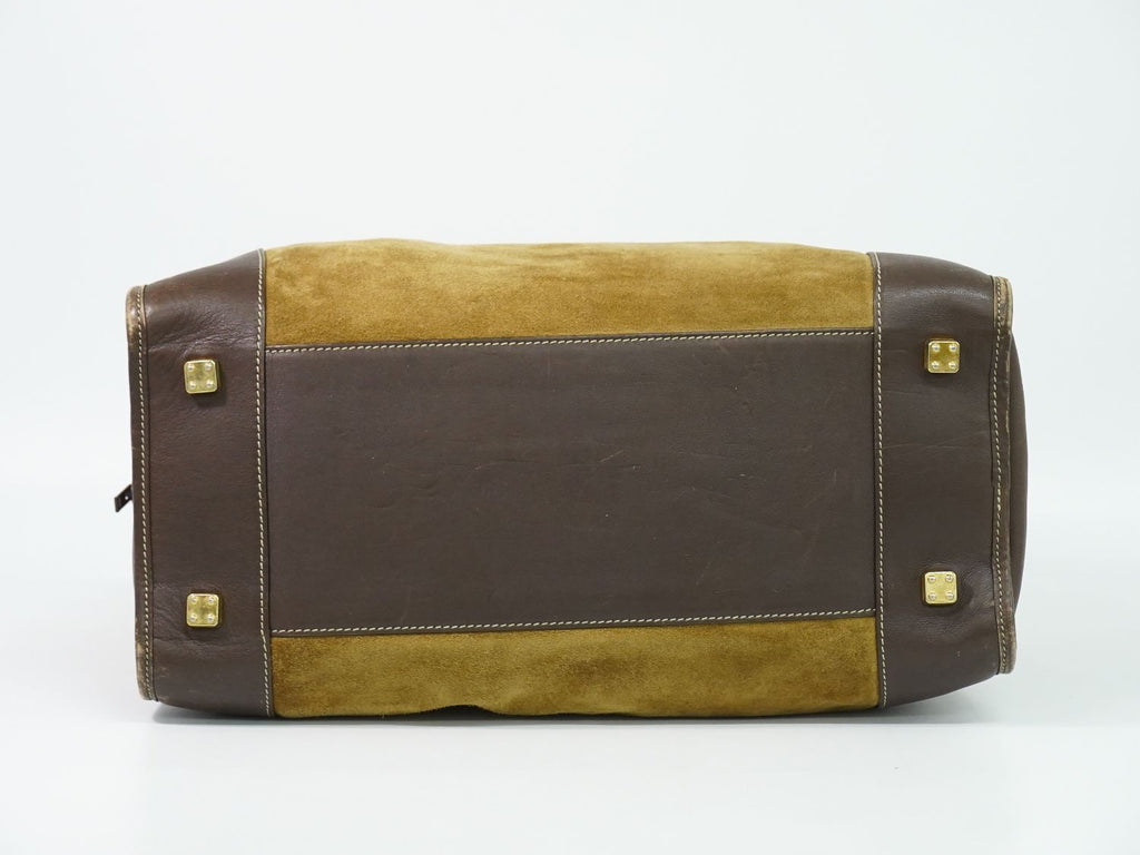 Loewe Amazona 40 Anagram Boston Bag Suede Leather Beige — view 3
