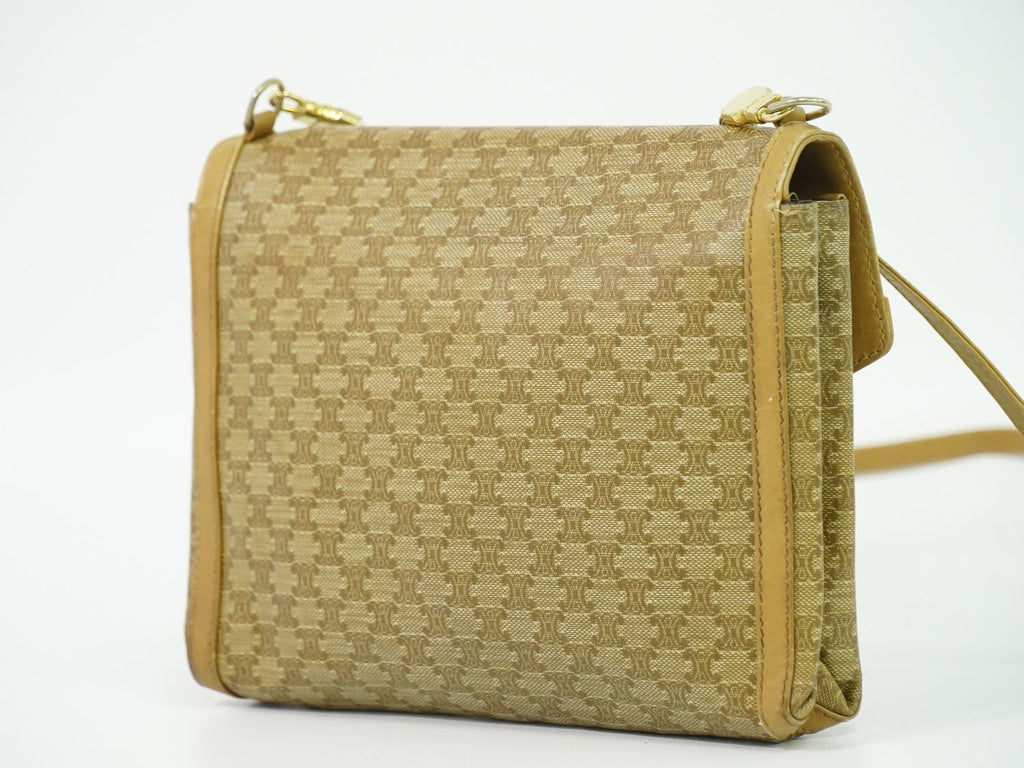 Celine Macadam Shoulder Bag Pochette Beige — view 2
