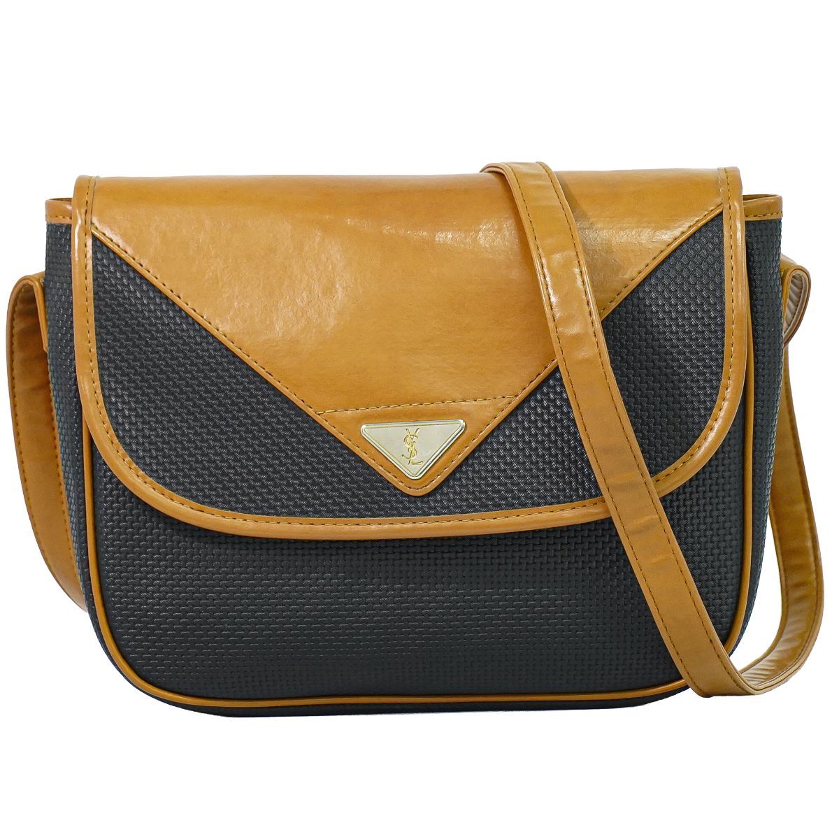 Saint Laurent YSL Shoulder Bag Pochette Black Brown