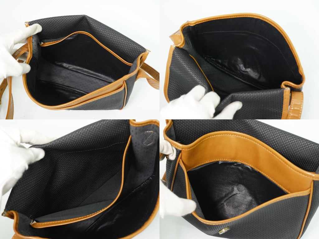 Saint Laurent YSL Shoulder Bag Pochette Black Brown — view 8