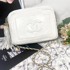 Chanel Camera Bag Jumbo CC Logo Fringe — view 2