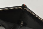 Gucci Wallet Bifold Zip Around Black Leather Sherry Line Billfold — view 8