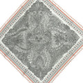 Hermes Scarf Carre 55 White Black Orange le Jardin de la Mahar