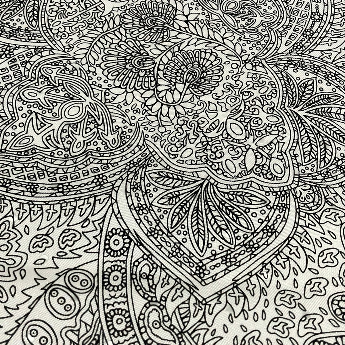 Hermes Scarf Carre 55 White Black Orange le Jardin de la Mahar — view 4