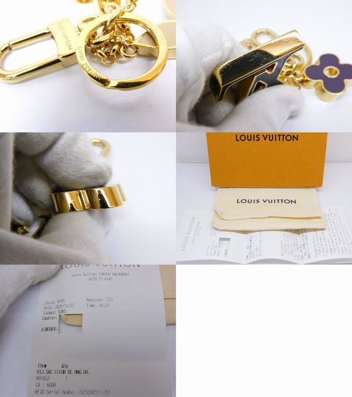 Louis Vuitton Bag Charm Fleur de Monogram Key Ring Key Holder — view 3