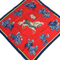 Hermes Scarf Carre 90 Red Blue Light Carrousel