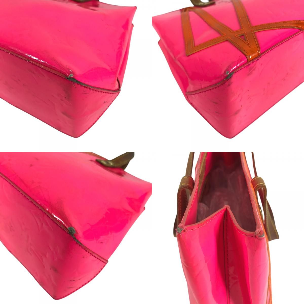 Louis Vuitton Handbag Reade PM Monogram Vernis Fluo Pink — view 7