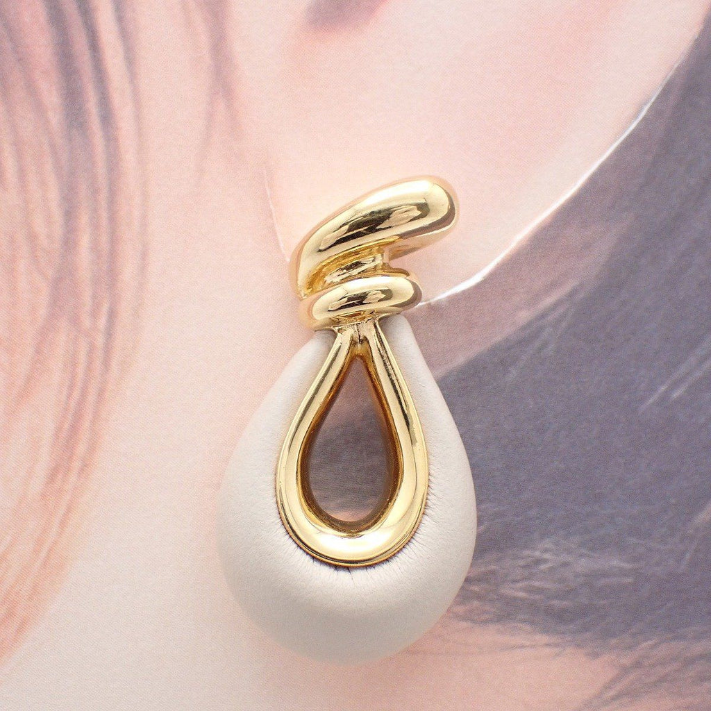 Fendi Filo Earrings Gold Color Beige — view 7