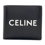 Celine Logo Bifold Wallet Leather