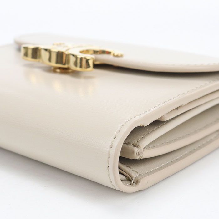 Celine Small Flap Wallet Triomphe Trifold Shiny Calfskin — view 7