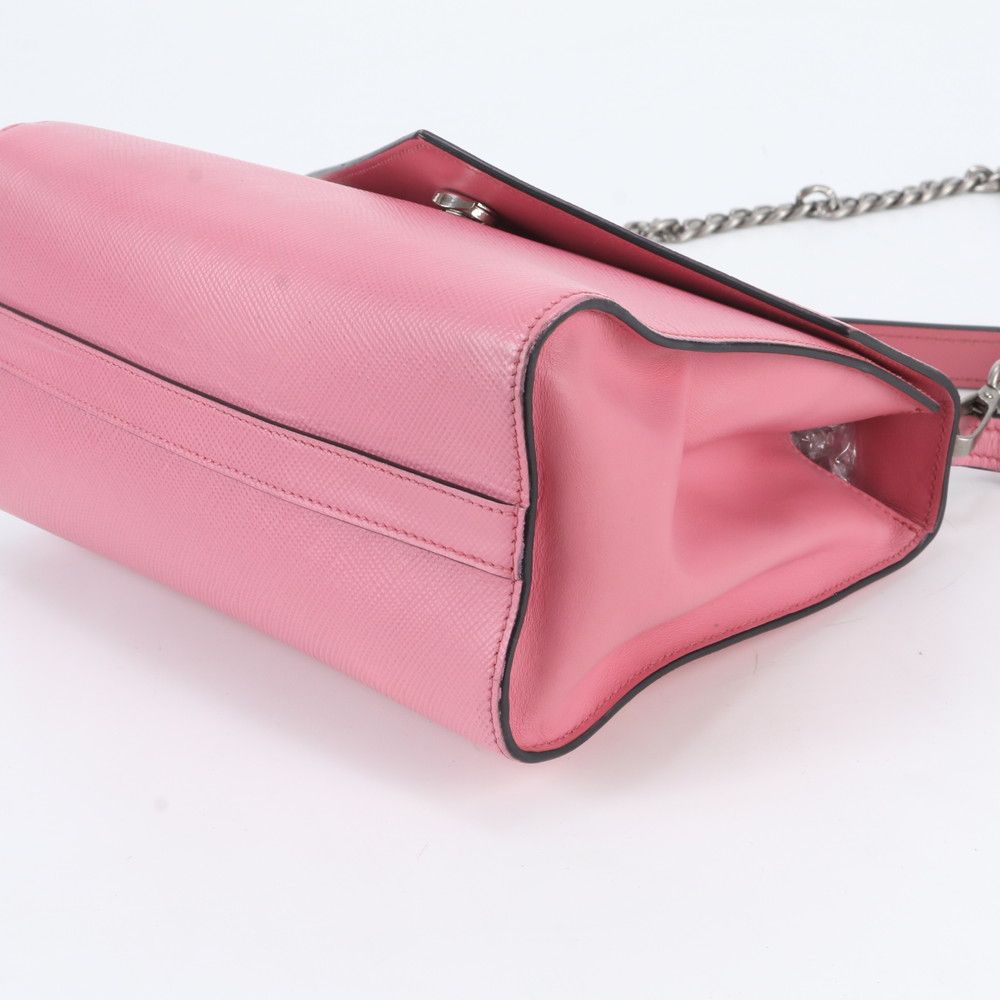 Prada Saffiano Leather 2-Way Chain Shoulder Bag Crossbody Hand — view 5