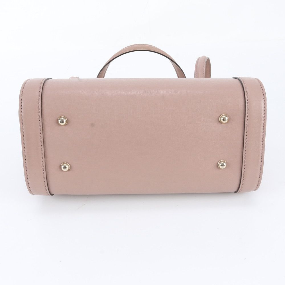 Gucci Bamboo Leather Handbag Tote Gold — view 5