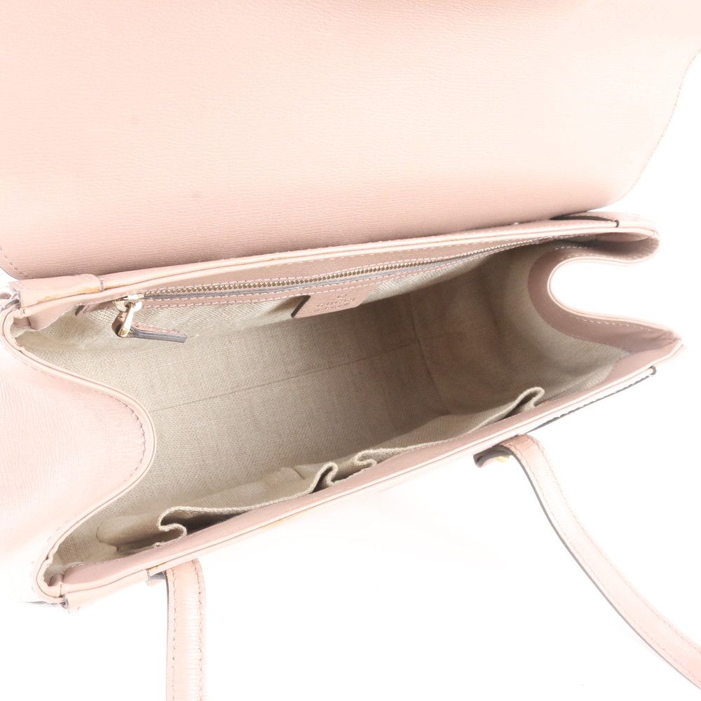 Gucci Bamboo Leather Handbag Tote Gold — view 7