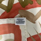 Hermes Scarf Carre 90 Ivory Beige Multi le Cavaliere Ala Trompette — view 3