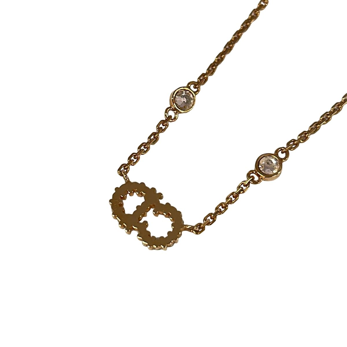 Dior Necklace Clair D Lune Gold Ivory CD Motif — view 3