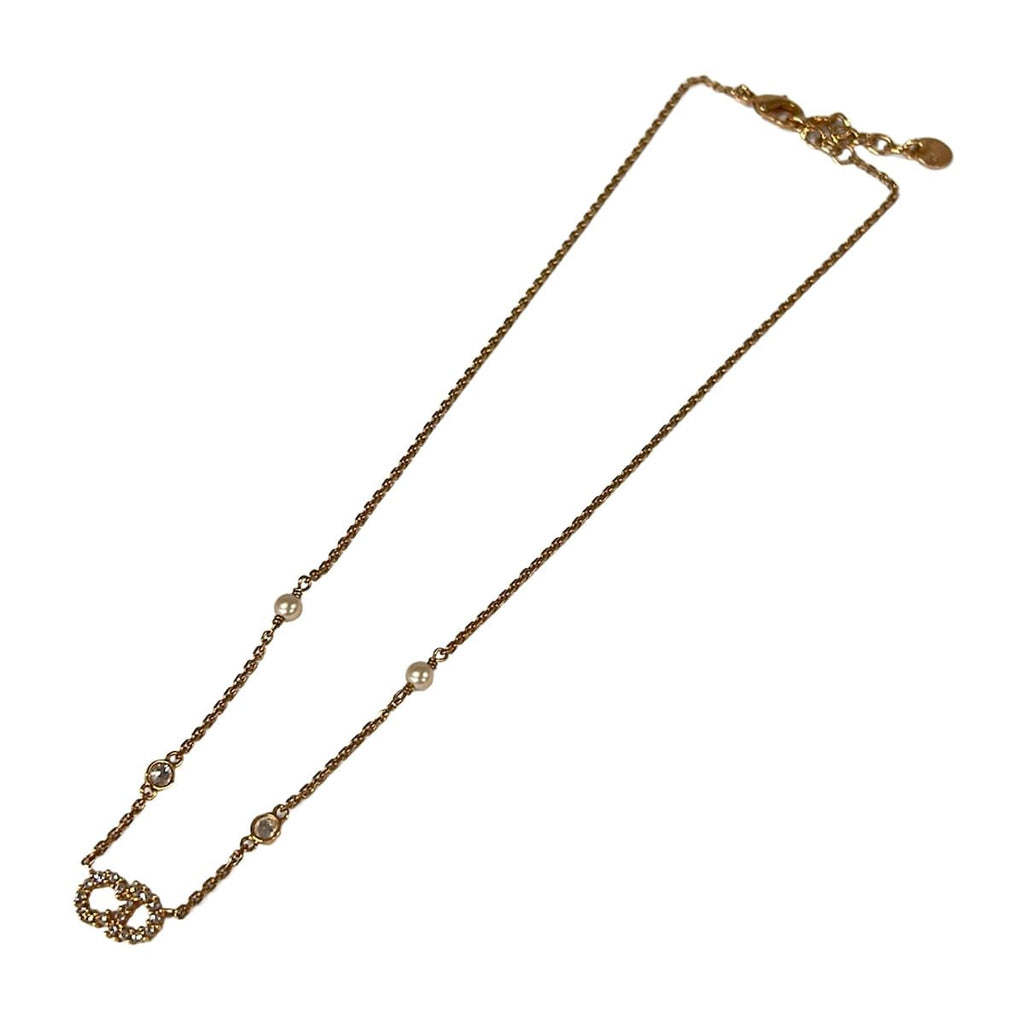 Dior Necklace Clair D Lune Gold Ivory CD Motif — view 2