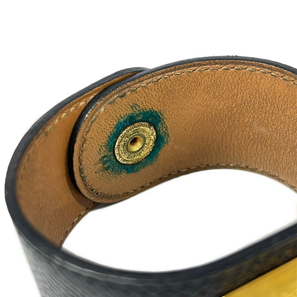 Hermes Bracelet Medor Leather Black Gold — view 4
