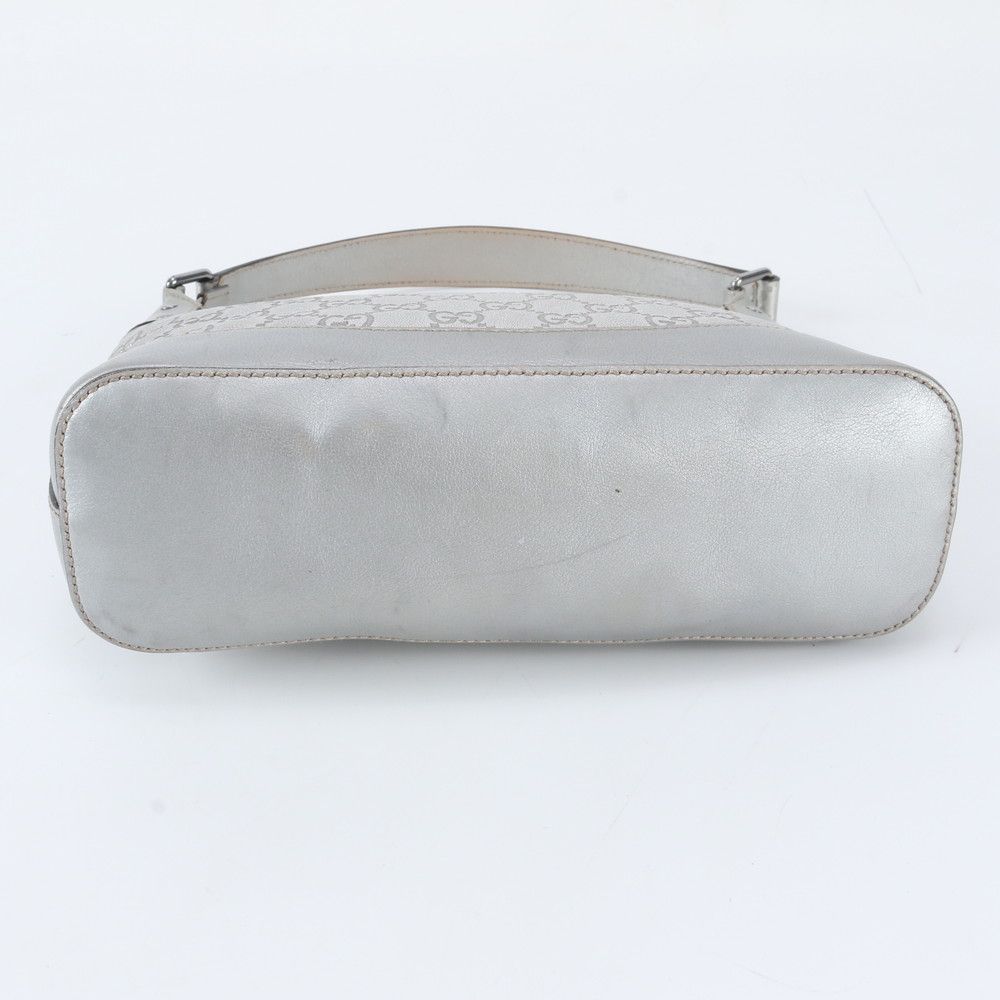 Gucci Guccissima Hobo Leather Shoulder Bag Hand Silver — view 5